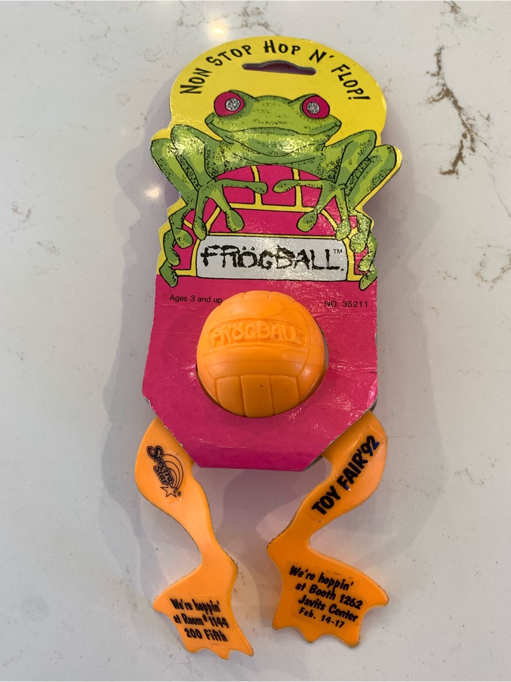 Vintage 1991 Frogball Non Stop Hop N' Flop Orange Toys R Us NEW